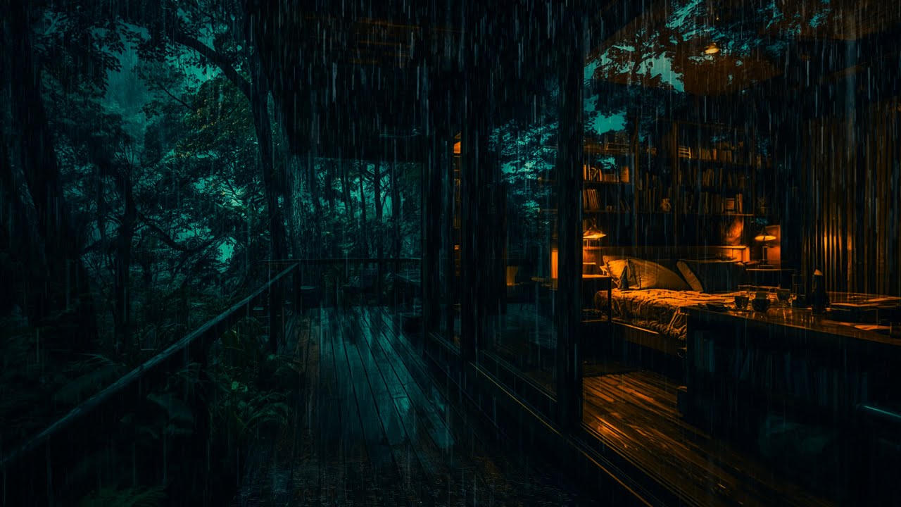 Cozy Rainy Cabin Night – Soothing Rain Sounds for Deep Sleep - YouTube