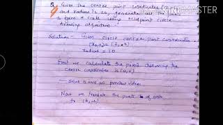 Numerical 2 on mid point circle drawing algorithm - lecture 17/ computer graphics