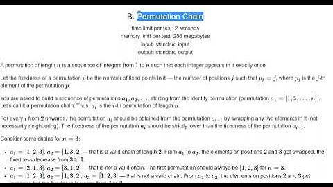 Permutation Chain Codeforces solution | Educational Codeforces Round 133 ✅ (100/100) FULL | AC Code