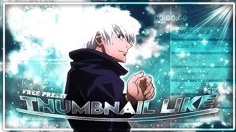 Thumbnail like me - (free preset) Alight motion