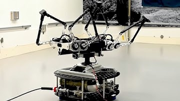 See a four-legged robot flail about while experiencing simulated microgravity
