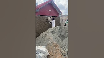 Building in Ghana | Fence wall plastering #construction #constructionlife #mason #plastering