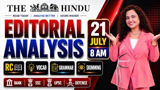 Hindu Editorial Analysis | 21 July 2026 | RC, Vocab, Skimming, Descriptive | Rupam Chikara Ma'am