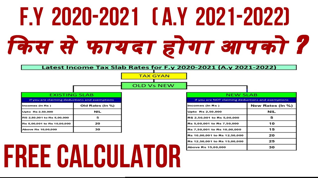 New Income Tax Rates For A Y 2021 22 New Income Tax Slabs 2021 22 Income Tax Calculation 2021 22 Youtube