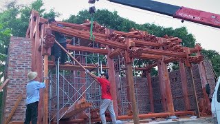 The Process Of Building the Most Dangerous Giant Wooden House On the Planet // Woodworking Dangerous