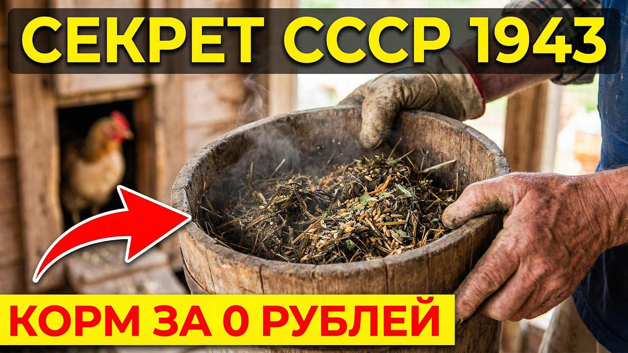 КАК КОРМИТЬ КУР БЕСПЛАТНО! Секрет СССР 1943 года...
