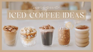 UNIQUE ICED COFFEE RECIPES | Cereal milk latte, peanut butter cold brew, & more! ☕️✨