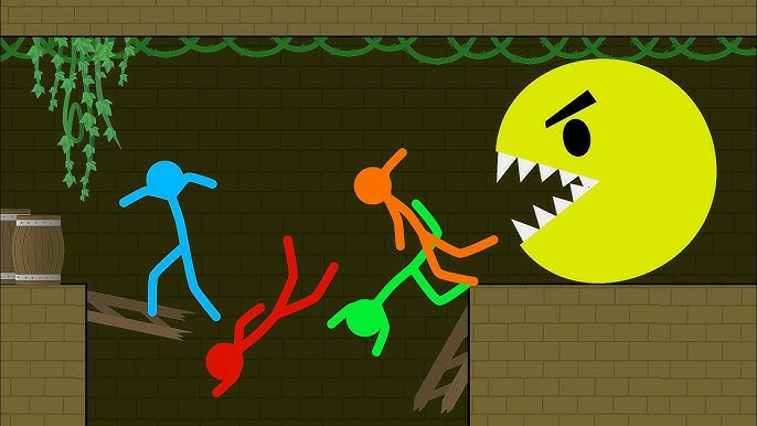 Pixilart - red stickman running by blue-blue