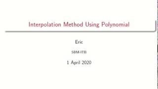 Newton's and Lagrange's Interpolating Method