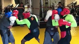 ADRIEN BRONER SPARRING FOR MIKEY GARCIA CLASH; LIGHTS UP OPPONENT WITH COMBINATIONS
