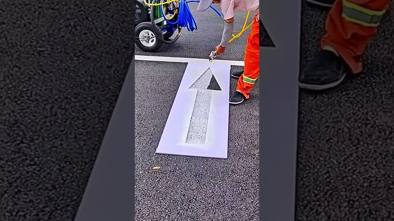 Road Marking Technology|Airport using cardboard 