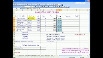 Hàm cắt chuổi Left , Right, Mid, Hàm thống kê Sumif P2