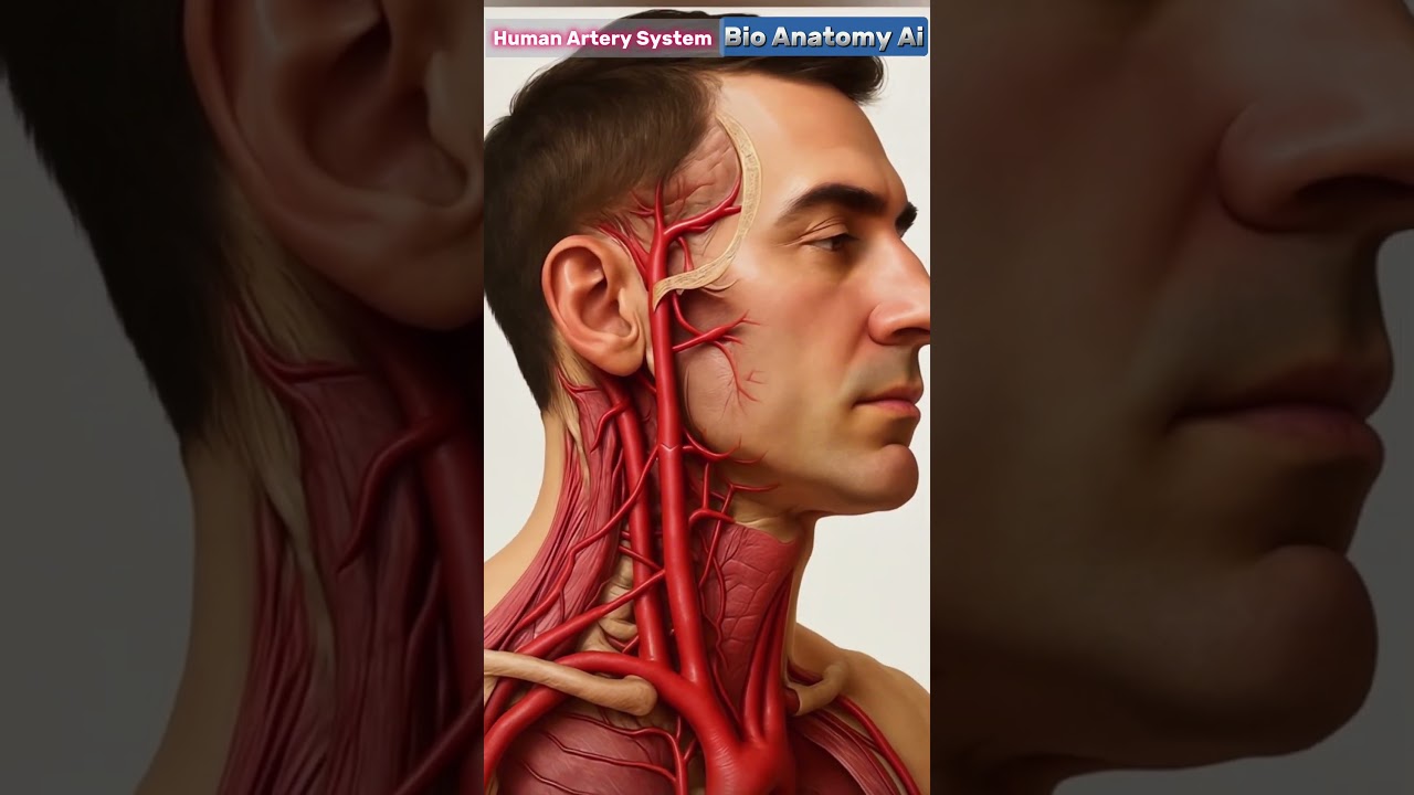 Human Artery System | Head & Neck Blood Flow Anatomy🔴🧠