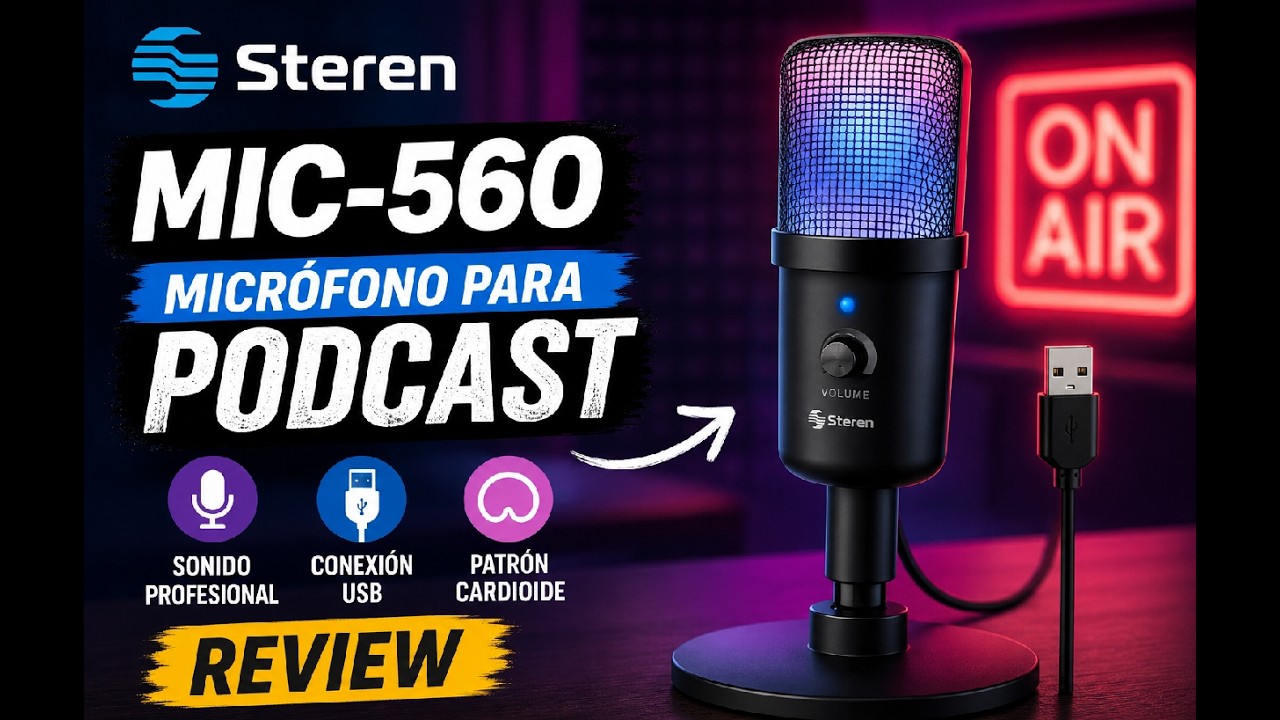 Miniatura de la reseña Steren MIC-560 Micrófono Para PodCast | Reseña