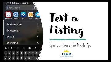 Text a Listing from Flexmls Pro Mobile App