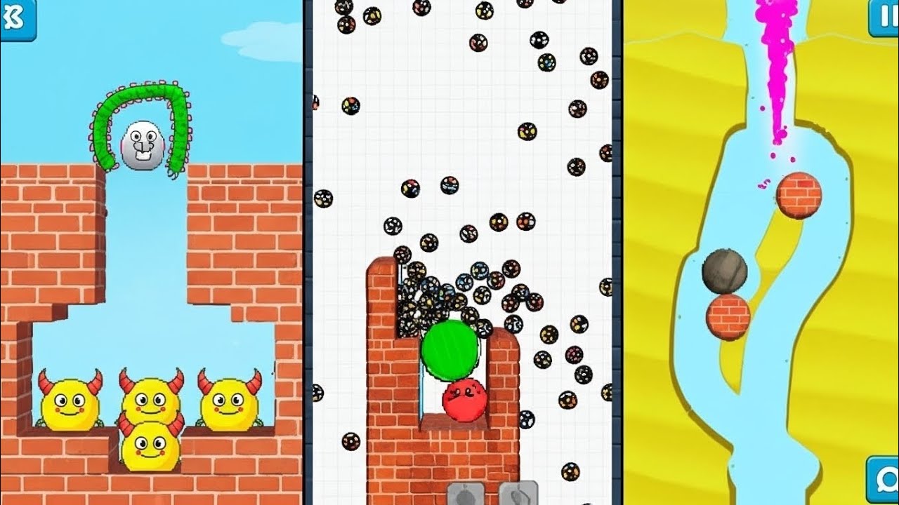 3×3 Games Competition 👹 | Hide Ball 🆚 Lucky Ball’s 🆚 Draw to Smash | Puzzle Gameplay 🧠🔥