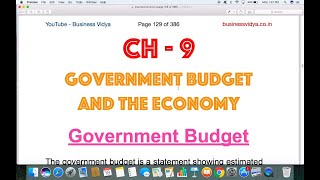 36 | Government Budget And The Economy | Class 12 Macroeconomics