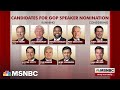 Nine Republicans join House speaker race