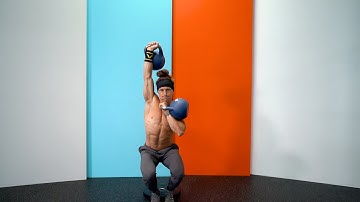 Alternating Mixed Rack Overhead Cyclist Squat