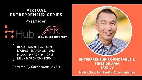 🔴  Virtual Entrepreneur Roundtable AMA with Eric Ly