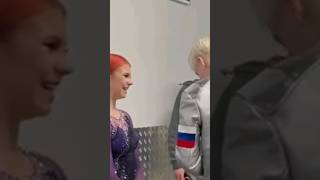 Alexandra Trusova with Shaman🇷🇺 (Popular Russian singer) #figureskating #alexandratrusova #shaman