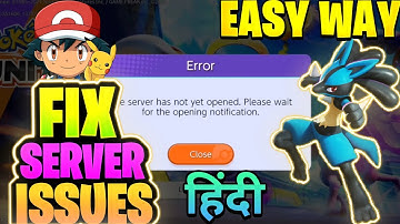 How To Fix Server Maintenance Issue Pokemon Unite In Hindi | Pokemon Unite Login Problem | Pokemon