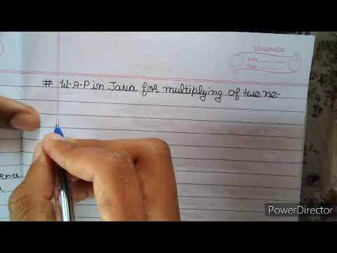 WRITE A PROGRAM IN JAVA FOR MULTIPLY OF TWO NUMBERS #3