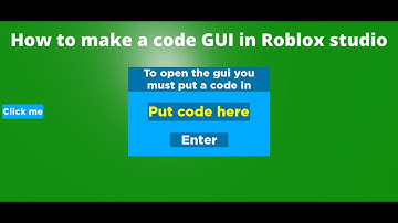 How to make a code gui on Roblox Studio