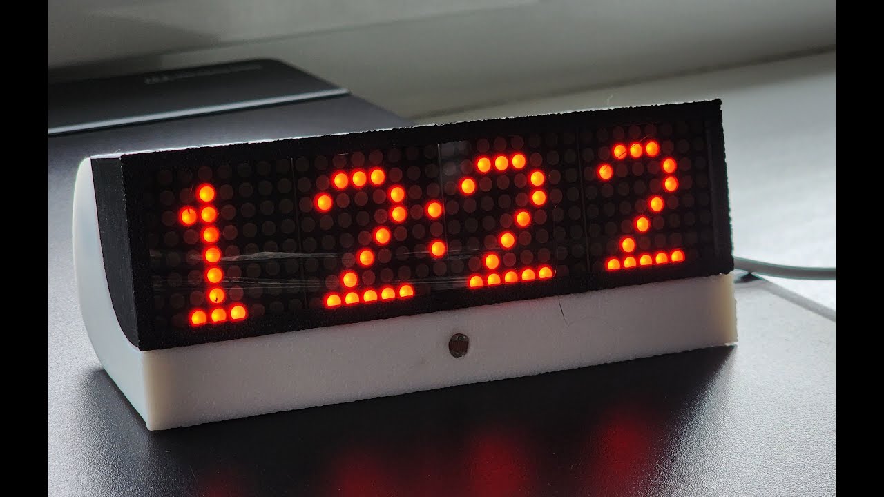 MAX7219 Matrix Clock And MZ-H19 PPM Data - YouTube