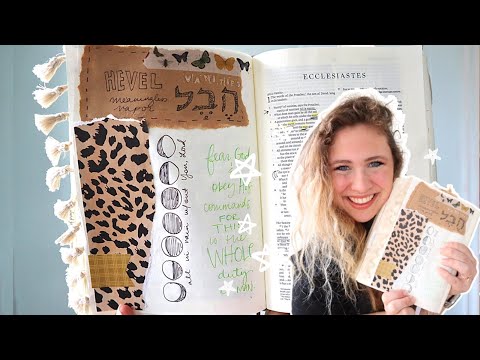 AESTHETIC BIBLE JOURNAL WITH ME: Bible Study on Ecclesiastes + EASY bible journaling ideas