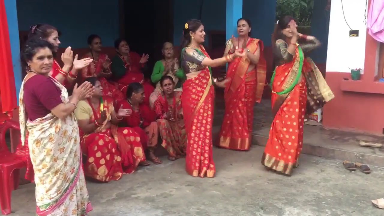 Nepali Typical Teej Geet Dance Youtube