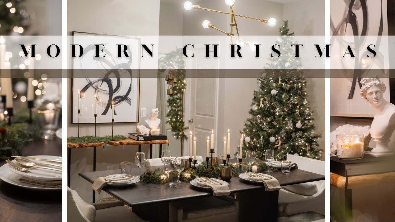MODERN CHRISTMAS DECOR 2020 I Dining room & Tablescape ! - YouTube