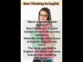 Want Fluent English? Start Thinking In English 🧠 #englishspeaking