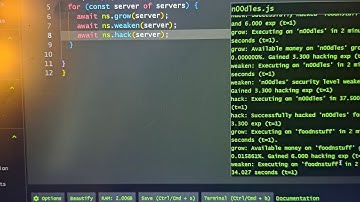 Bitburner for beginners (scripts)