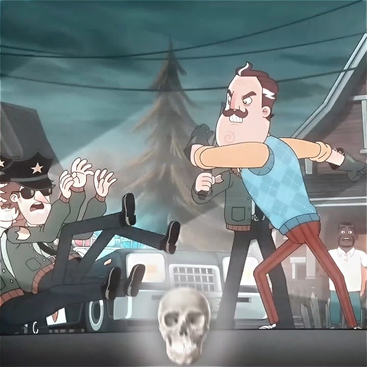 Mr Peterson VS 4 cops💀 // LUNA BALA (slowed) #edit #helloneighbor #wtrb #foryou #fypシ゚