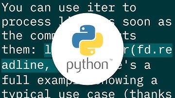 Constantly print Subprocess output while process is running