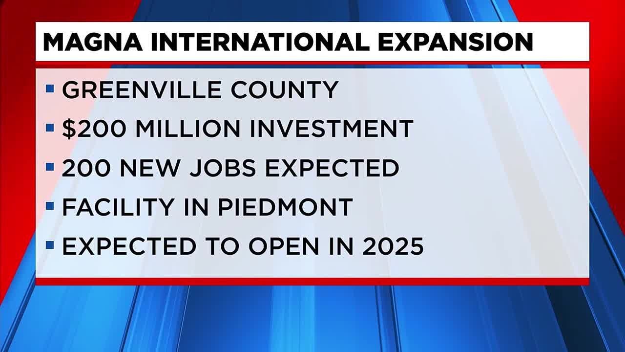 Magna International expansion to bring 200 new jobs to Greenville