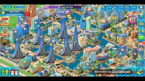 Megapolis milestone  2 Billion coins, 300 neighbors, level 476