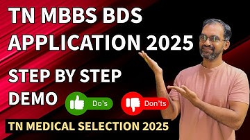 TN Medical Selection 2025 Application Demo | Step by step