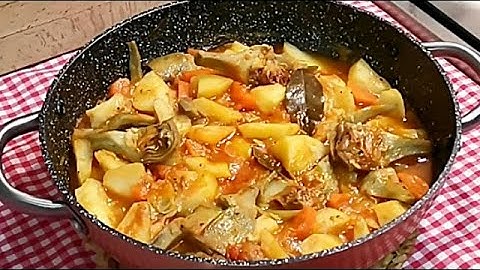 Delicioso Guiso de Patatas con Alcachofas (A mi manera)