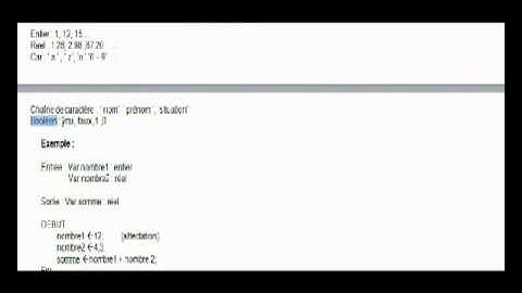 algorithme   part 2 les variables et les constantes