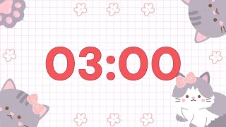 3 Minute Timer | Kitties Edition 🐱