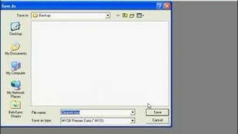 Restore your MYOB data file