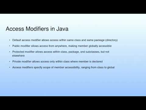 Access Modifiers in Java | Lecture 15: Information Hiding