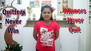 JAM - Just A Minute Session for kids | Quitters Never Win & Winners Never Quit | Motivational Video