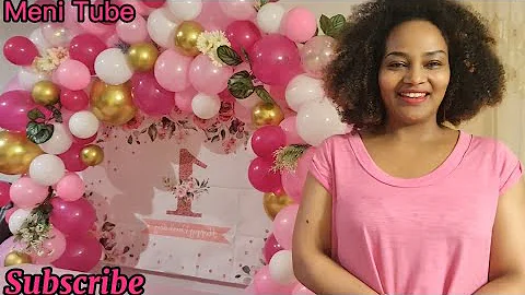 በጣም ቀላል የዲኮሬሽን አሰራር - How to make first birthday balloons Decoration