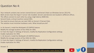 70-410 Exam Questions With 100% Passing Guarantee