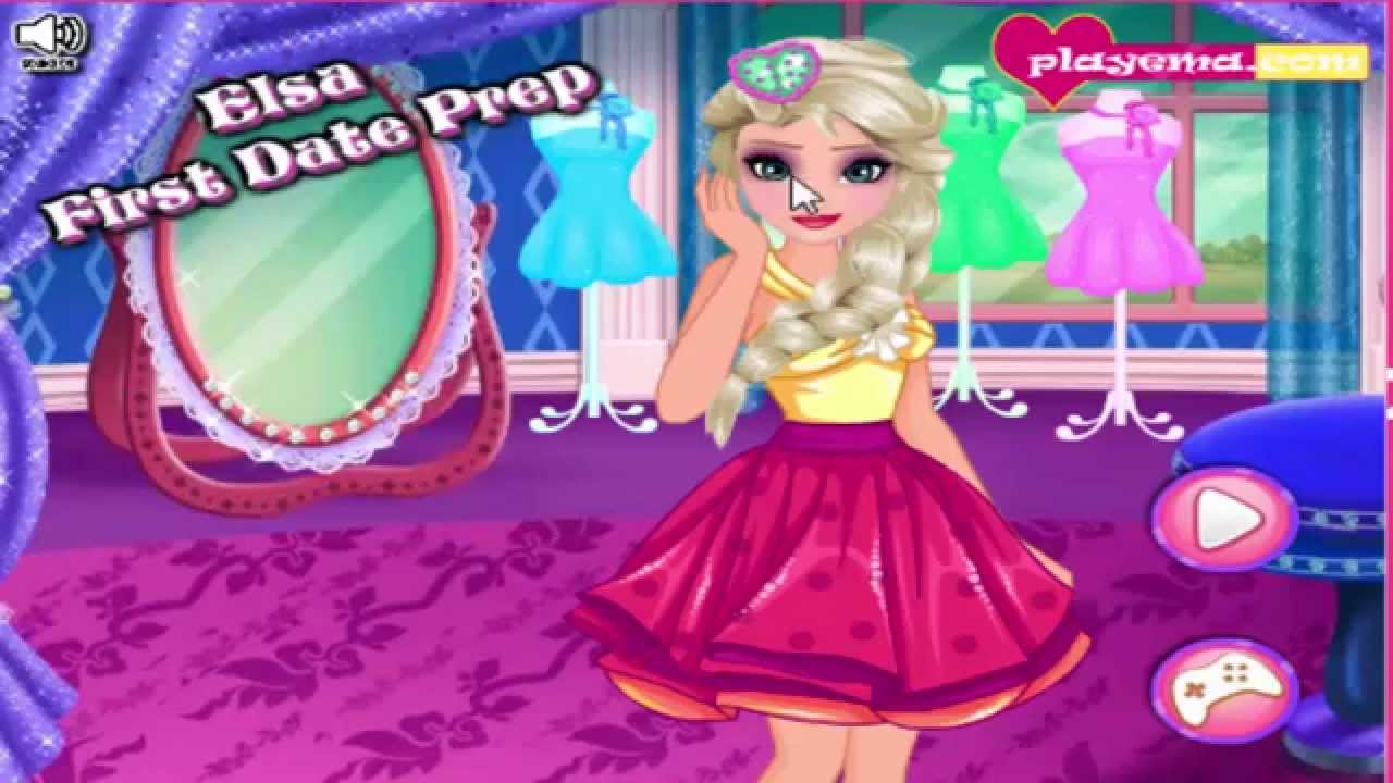 FROZEN DISNEY PRINCESS ELSA elsa first date FREE KIDS GAMES
