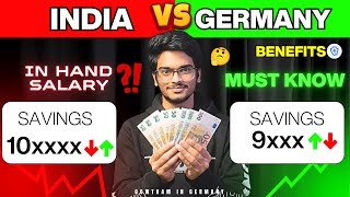 Germany Vs India In-Hand Salary Comparision|Must Watch Before Coming to Germany|50000€ 😭Vs 2500000₨🔥