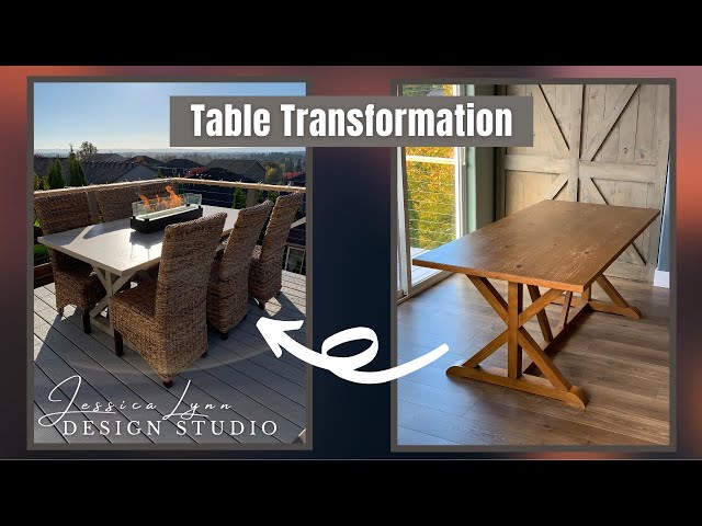 $75 Table Transformed Into A Gorgeous Outdoor Dining Table With